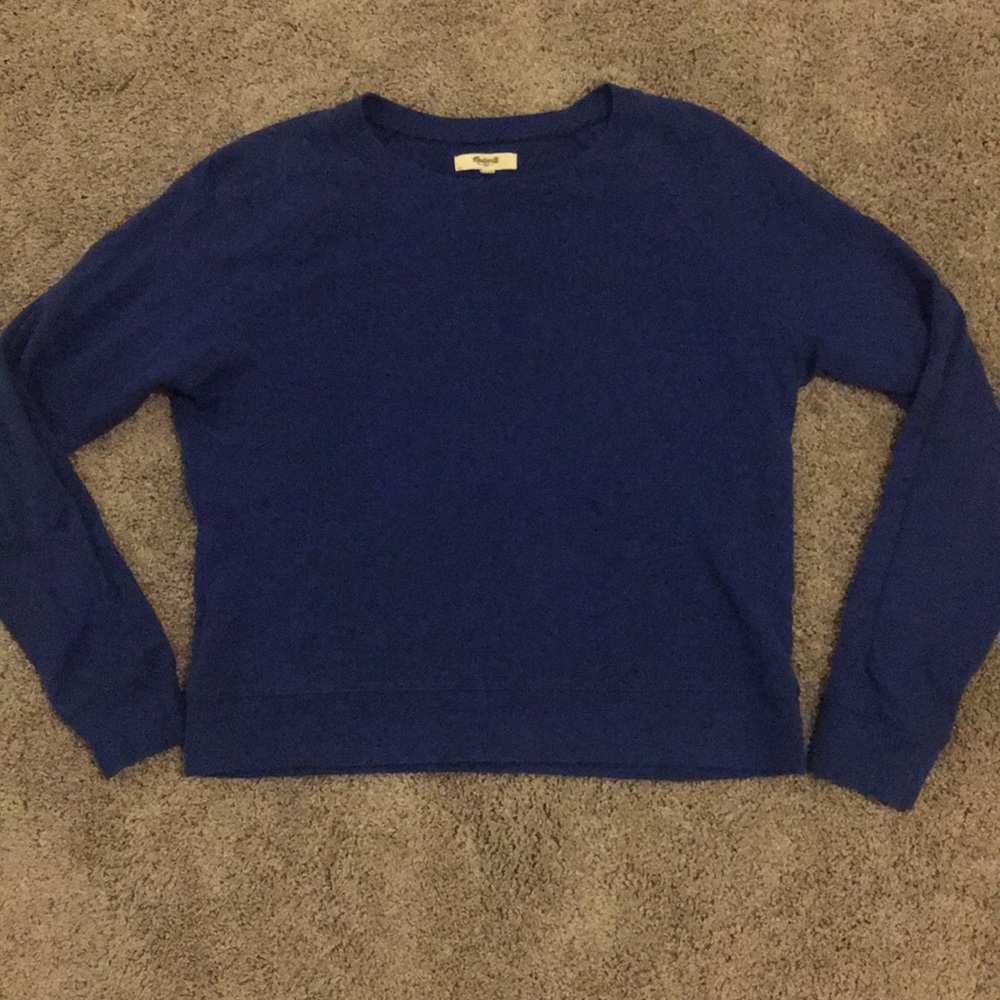Blue cropped Madewell sweater